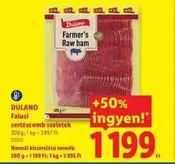 Lidl DULANO Falusi sertéscomb szeletek ajánlat