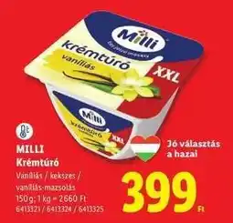 Lidl MILLI﻿﻿ Krémtúró ajánlat