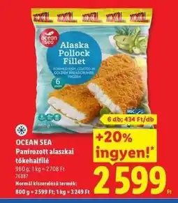 Lidl Ocean Sea Panírozott alaszkai tőkehalfilé ajánlat