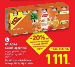Lidl MILBONA L.Casei joghurtital ajánlat