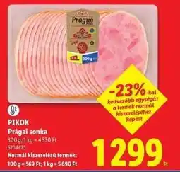Lidl PIKOK Prágai sonka ajánlat