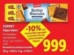 Lidl Sondey Vajas keksz ajánlat
