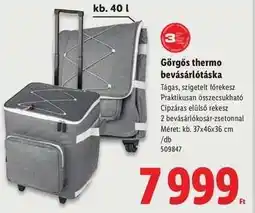 Lidl Görgős thermo bevásárlótáska ajánlat