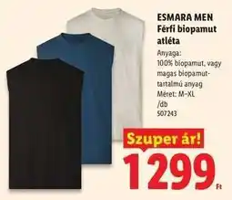 Lidl ESMARA MEN Férfi biopamut atléta ajánlat