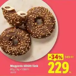 Lidl Mogyorós töltött fánk ajánlat