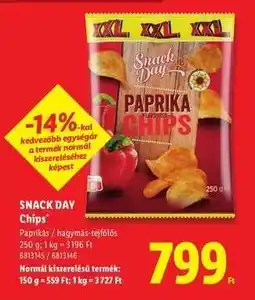 Lidl SNACK DAY Chips ajánlat