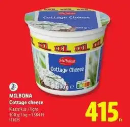 Lidl MILBONA Cottage cheese ajánlat