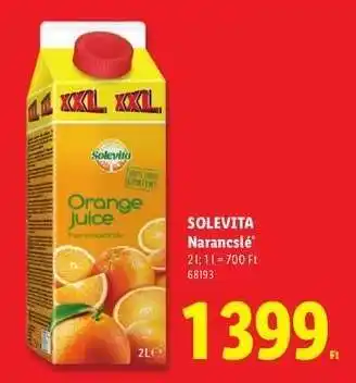 Lidl SOLEVITA Narancslé ajánlat
