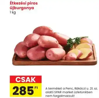 Étkezési piros újburgonya
