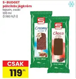 Spar Market S-BUDGET pálcikás jégkrém ajánlat