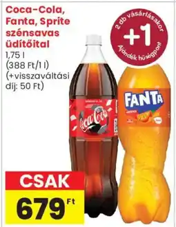 Spar Market Coca-Cola, Fanta, Sprite szénsavas Üdítőital ajánlat