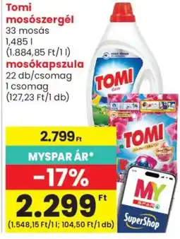 Spar Market Tomi mosószergél ajánlat