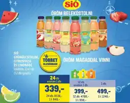 Metro Sió gyümölcsitalok, citrusfriss és limonádé ajánlat