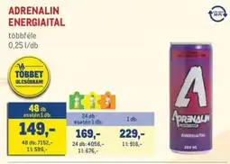 Metro Adrenalin energiaital ajánlat