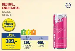 Metro Red bull energiaital ajánlat