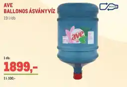 Metro Ave ballonos ásványvíz ajánlat