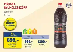 Metro Piroska gyümölcsszörp ajánlat