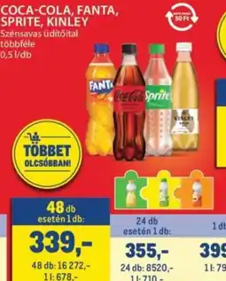 Metro Coca-cola, fanta, sprite, kinley ajánlat