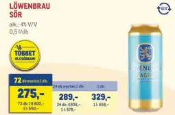 Metro Löwenbrau sör ajánlat