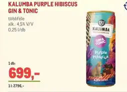 Metro Kalumba purple hibiscus gin & tonic ajánlat