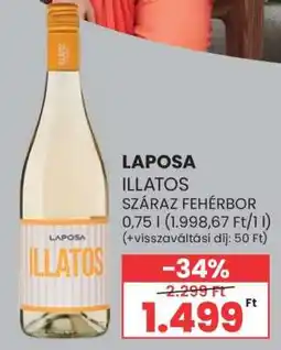 Spar Laposa Illatos Száraz Fehérbor ajánlat