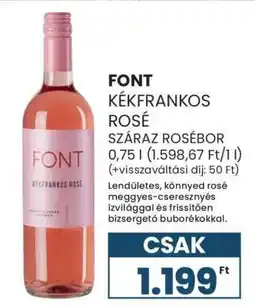 Spar FONT Kékfrankos Rosé ajánlat