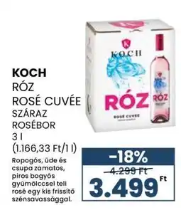 Spar Koch Róz Rosé Cuvée Száraz Rosébor ajánlat