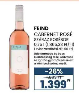Spar FEIND CABERNET ROSÉ SZÁRAZ ROSÉBOR ajánlat