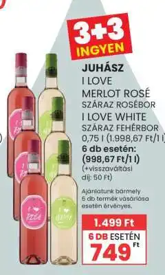 Spar Juhász I Love Merlot Rosé / I Love White ajánlat