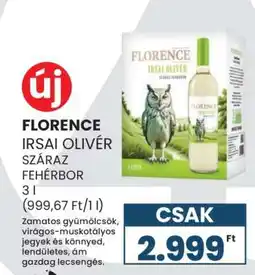 Spar FLORENCE IRSAI OLIVÉR SZÁRAZ FEHÉRBOR ajánlat