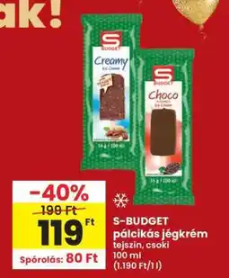 Interspar S-BUDGET pálcikás jégkrém ajánlat