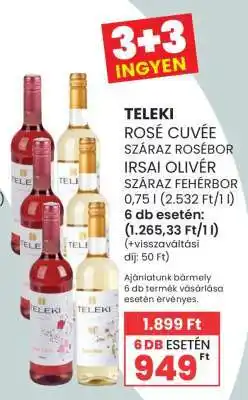 Spar TELEKI Rosé Cuvée, Száraz Rosébor, Irsai Olivér Száraz Fehérbor ajánlat