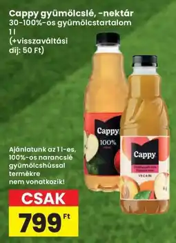 Interspar Cappy gyümölcslé, -nektár ajánlat