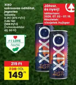 Interspar XIXO szénsavas üdítőital, jegestea ajánlat