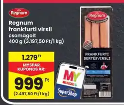 Interspar Regnum frankfurti virsli csomagolt ajánlat