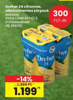 Interspar Dreher 24 citromos, alkoholmentes sörpack ajánlat