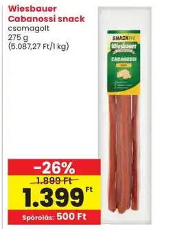 Interspar Wiesbauer Cabanossi snack ajánlat