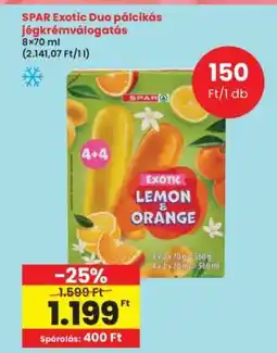 Interspar SPAR Exotic Duo pálcikás jégkrémválogatás ajánlat