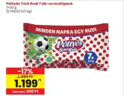 Interspar Pöttyös Túró Rudi 7 db-os multipack ajánlat