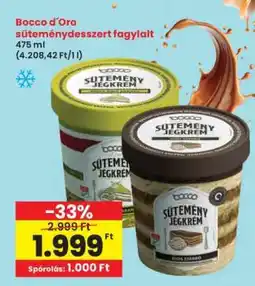 Interspar Bocco d'Oro süteménydesszert fagylalt ajánlat