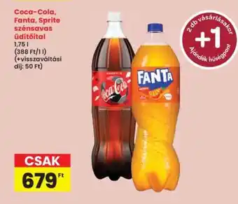 Interspar Coca-Cola, Fanta, Sprite szénsavas üdítőital ajánlat
