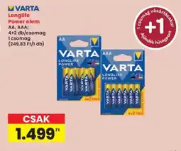 Interspar VARTA Longlife Power elem ajánlat