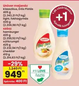 Interspar UNIVER﻿﻿ Majonéz ajánlat