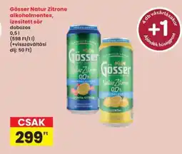 Interspar Gösser Natur Zitrone alkoholmentes, ízesített sör ajánlat