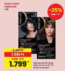 Interspar Syoss Color hajfesték ajánlat