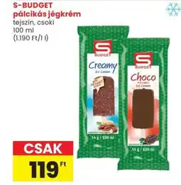 Spar S-BUDGET pálcikás jégkrém ajánlat