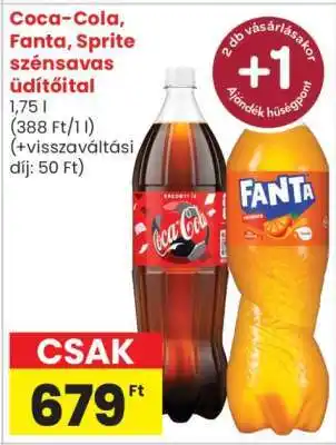 Spar Coca-Cola, Fanta, Sprite szénsavas üdítőital ajánlat