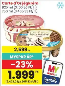 Spar CARTE D'OR Jégkrém ajánlat
