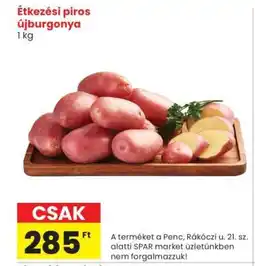 Spar Étkézési piros újburgonya ajánlat