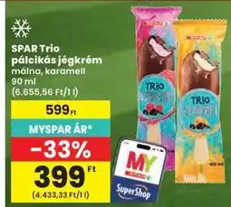 Spar SPAR Trio pálcikás jégkrém málna, karamell ajánlat